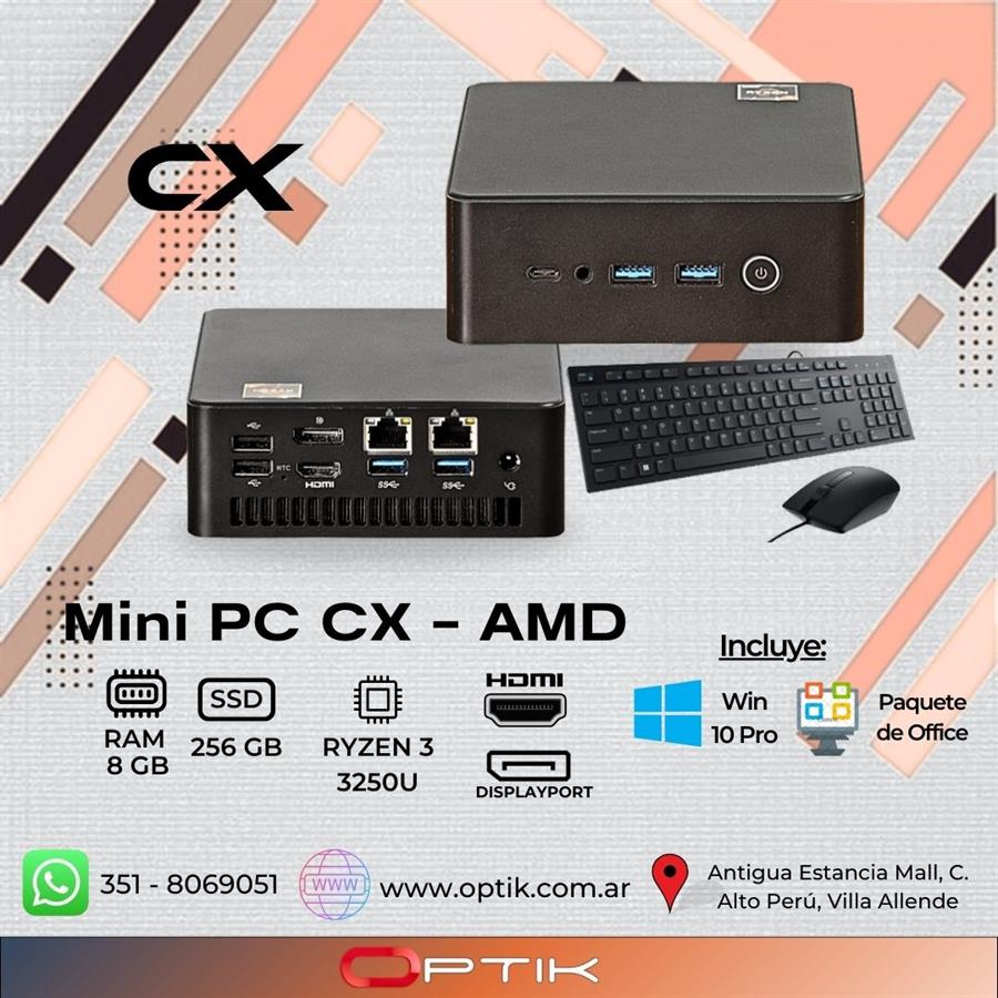 Mini PC CX - AMD - RYZEN 3 3250U + 8GB RAM + SSD 240GB