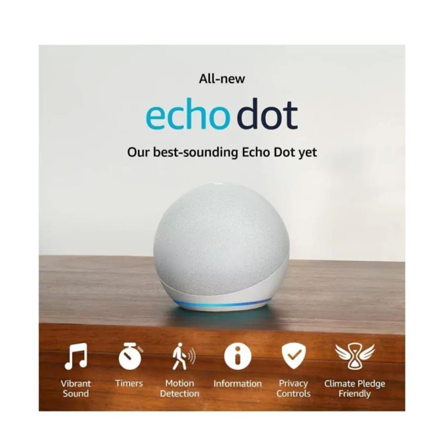 Nuevo Echo Dot (5.ª generación) | Parlante inteligente con Alexa | BLANCO
