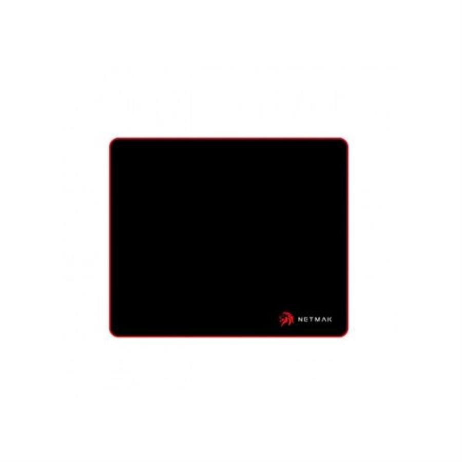 PAD MOUSE 30X25 NM-MP752 NEGRO BORDE ROJO NETMAK
