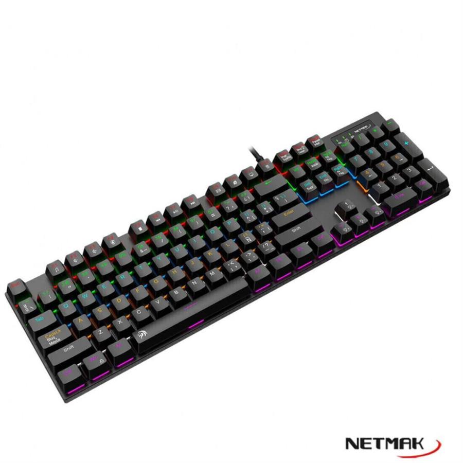 TECLADO USB MECANICO RETROILUMINADO NM-ALLIANCE FORMATO 100% MULTIMEDIA