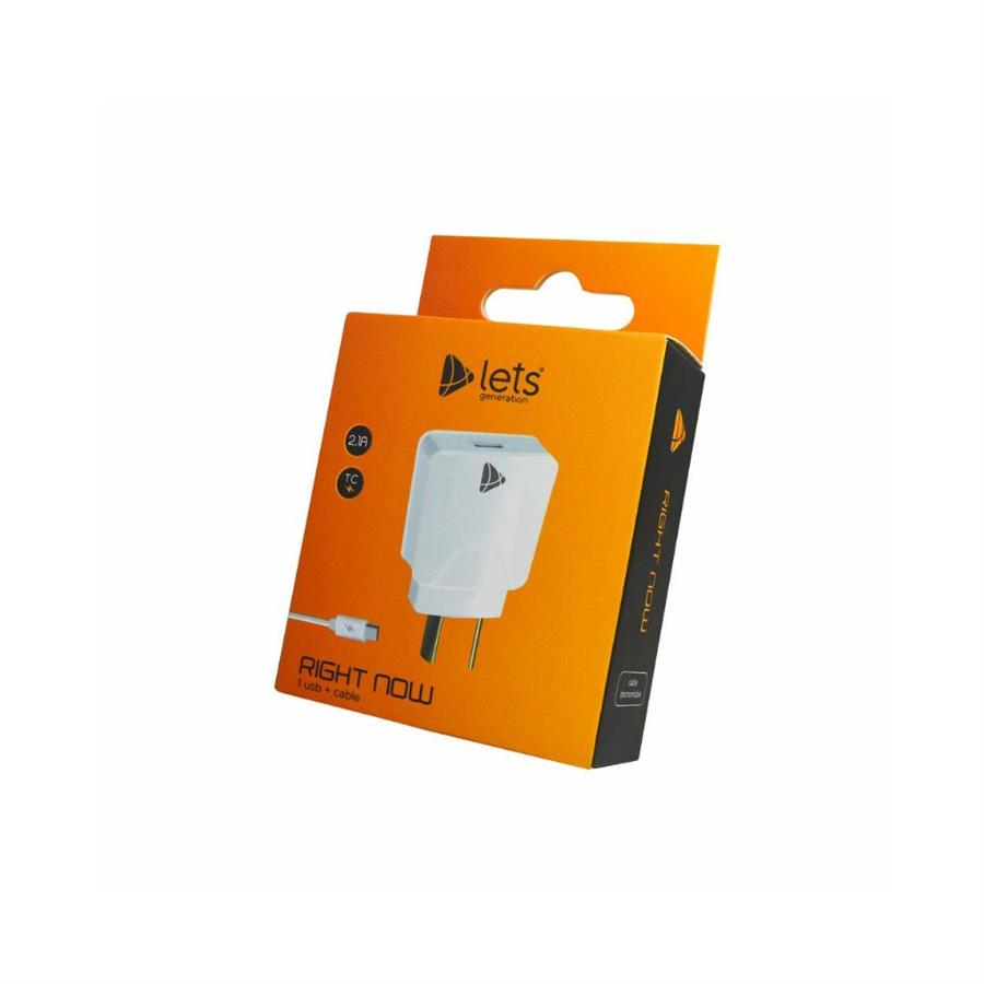 Cargador De Celular - Cable Micro USB - MODL-040 - 1USB - LETS