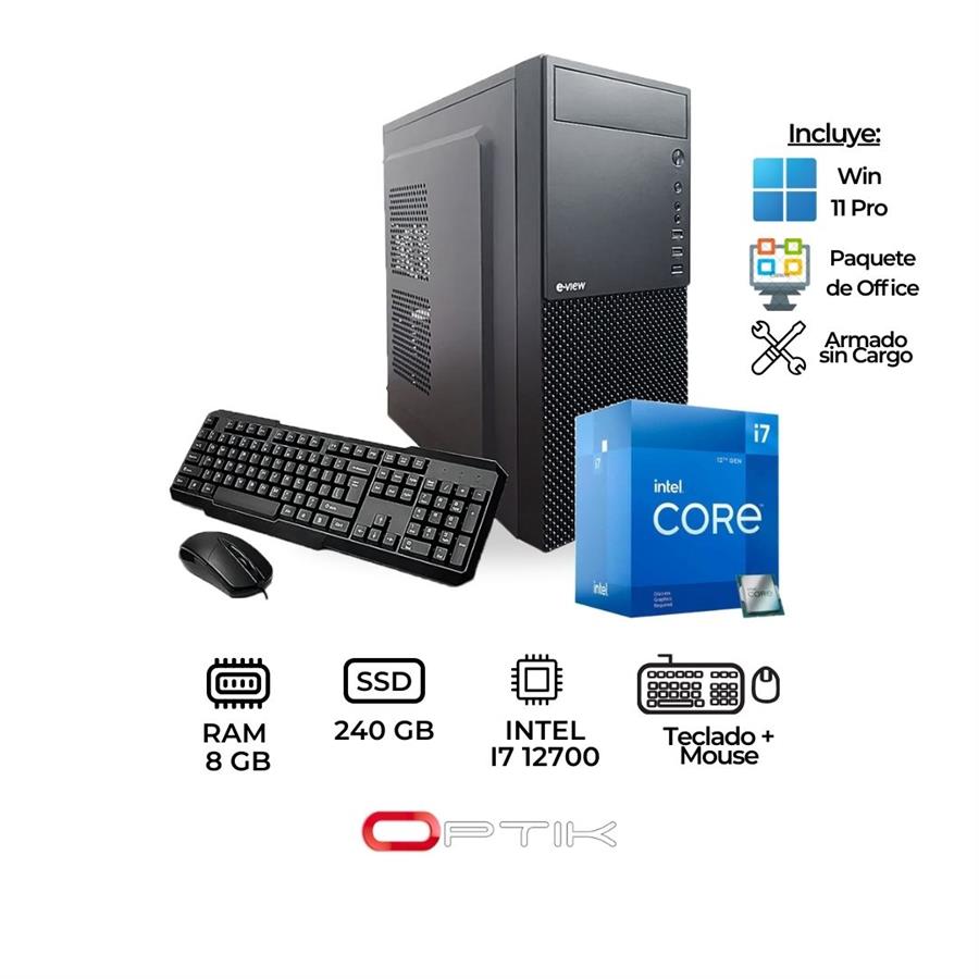 Computadora - PC - INTEL - CORE I7 12700 - 8GB - SSD 240GB - Win 11