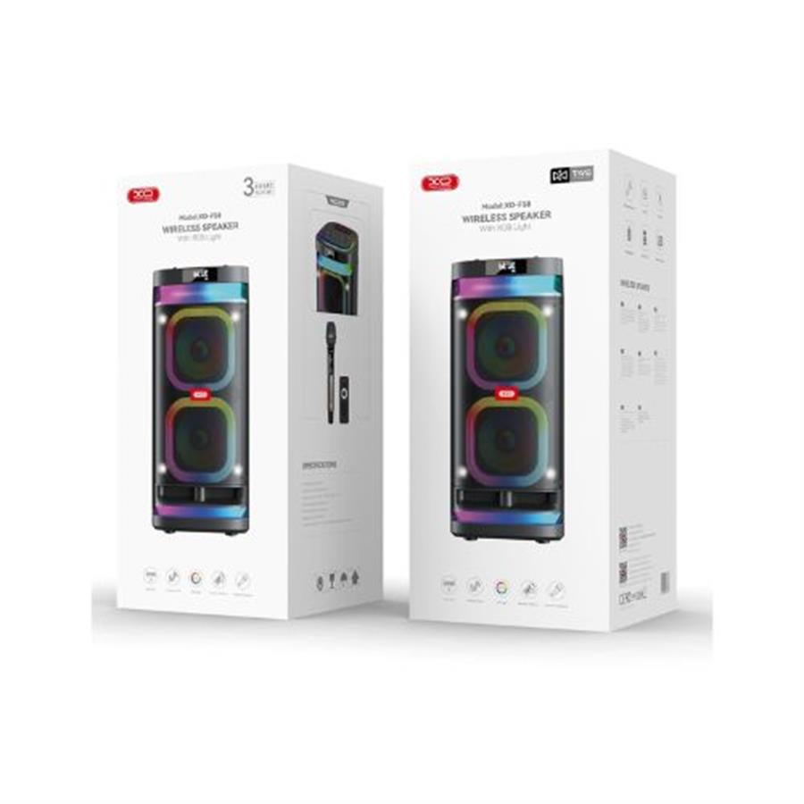 PARLANTE BLUETOOTH WOOFER DUAL XO-F58 CON CONTROL REMOTO Y MICROFONO, 15CM