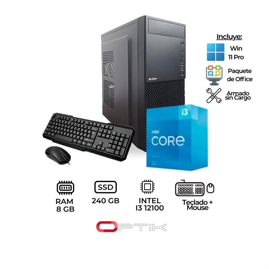 Computadora - PC - INTEL - CORE i3-12100 - 8GB - 240GB SSD - Win 10