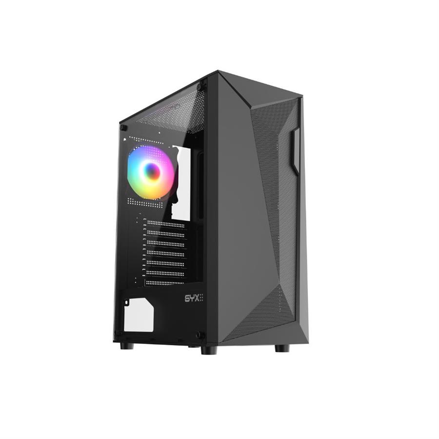 Gabinete - GAMER EQS9 BK - 1*FAN ARGB - ATX - SYX - SIN FUENTE
